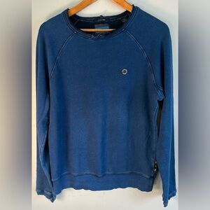 Scotch & Soda Mens Destroyed Sweatshirt Size M Sweater True Indigo Blue EUC
